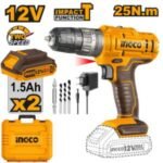 INGCO 12V 25nm Cordless Impact Drill, 10mm Keyless Chuck (CIDLI1228) - Image 3