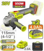 DYLLU 20V Brushless Cordless Angle Grinder 100mm, 3 Speed (DTLAP5312)